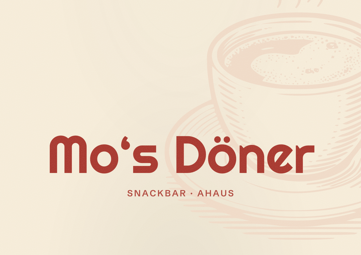 Illustriertes Poster von Mo‘s Döner, Snackbar in Ahaus