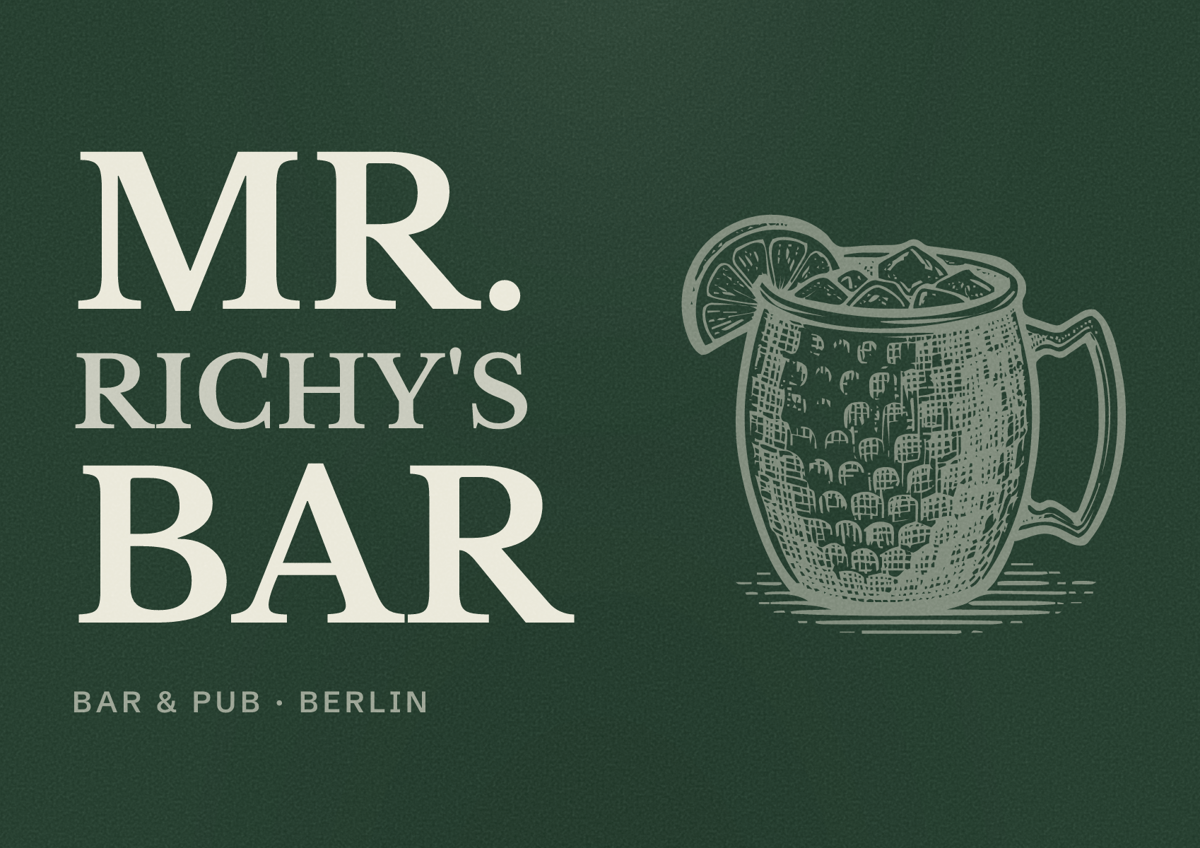 Illustriertes Poster von Mr. Richy's Bar, Bar & Pub in Berlin
