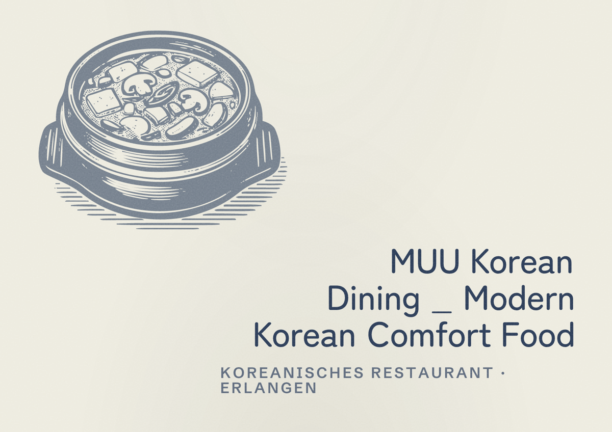 Illustriertes Poster von MUU Korean Dining _ Modern Korean Comfort Food, Koreanisches Restaurant in Erlangen