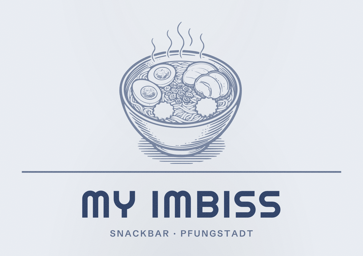 Illustriertes Poster von My Imbiss, Snackbar in Pfungstadt