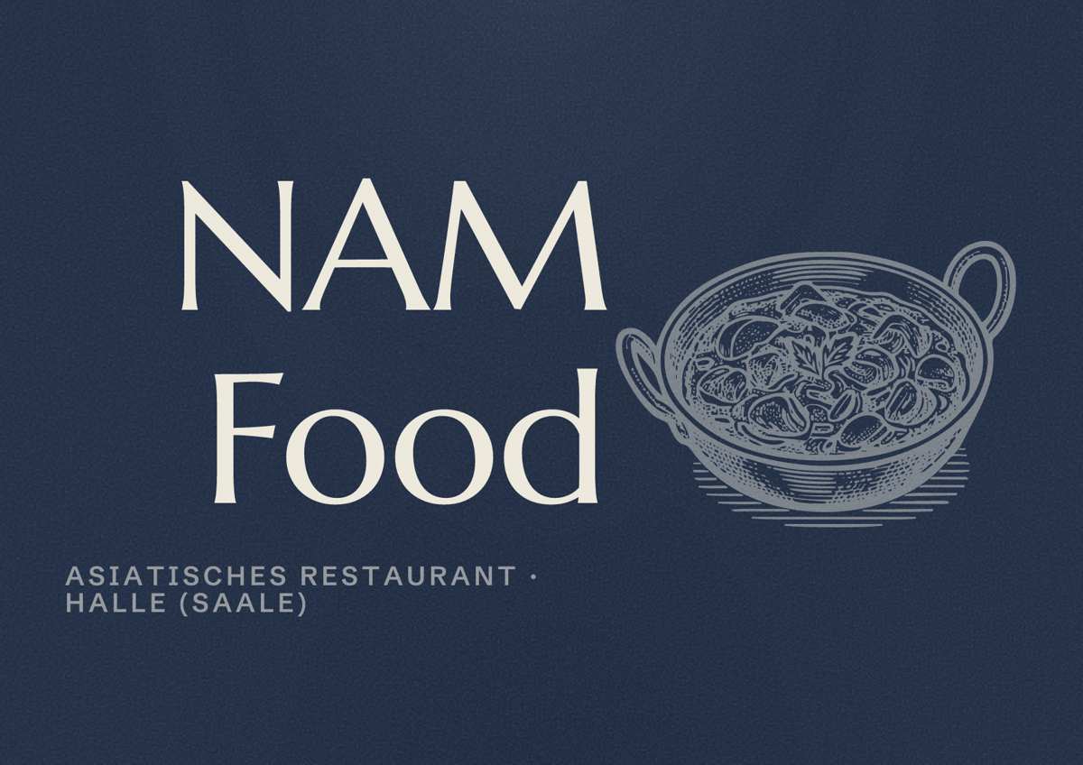 Illustriertes Poster von NAM Food, Asiatisches Restaurant in Halle (Saale)