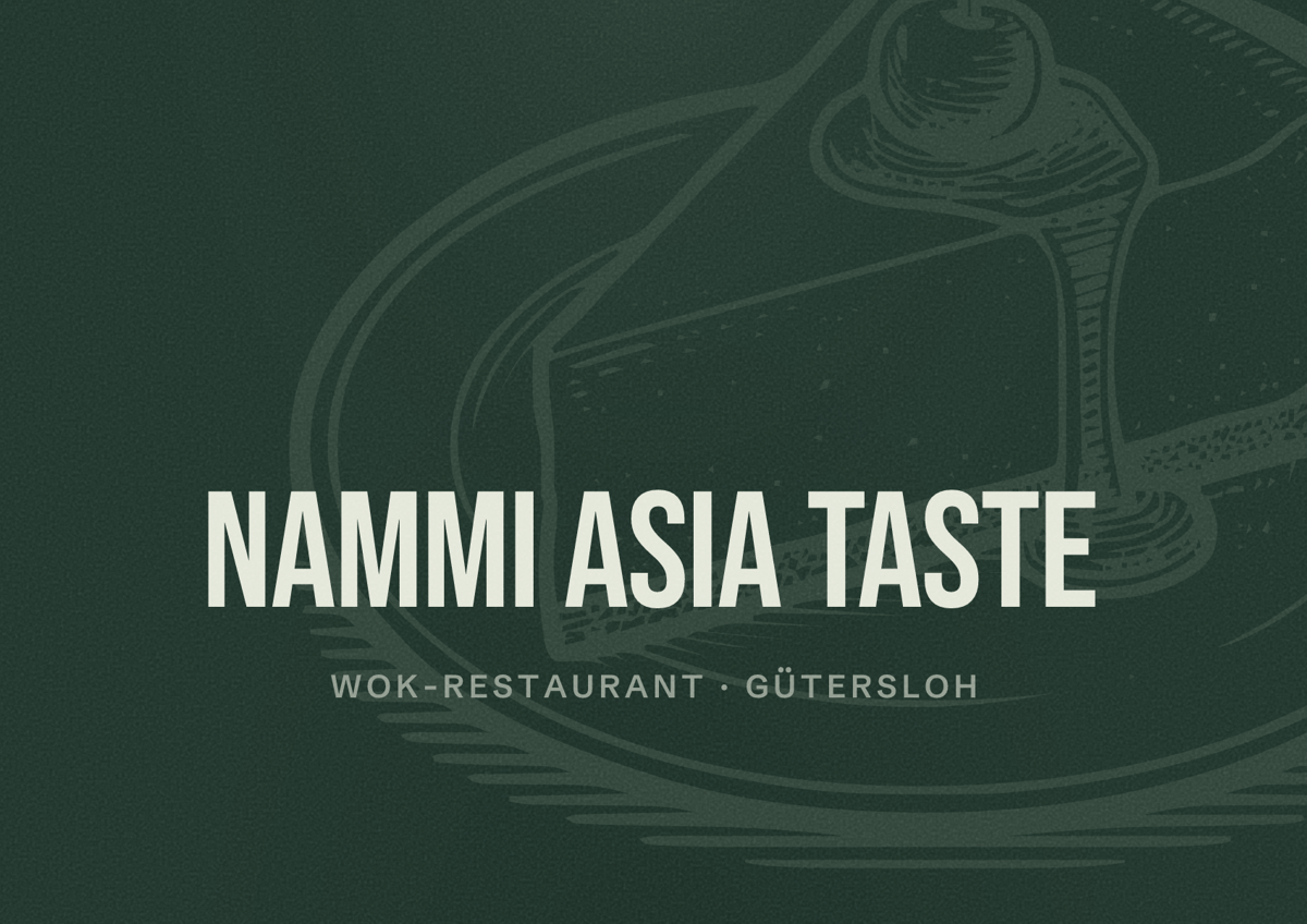 Illustriertes Poster von NAMMI Asia Taste, Wok-Restaurant in Gütersloh