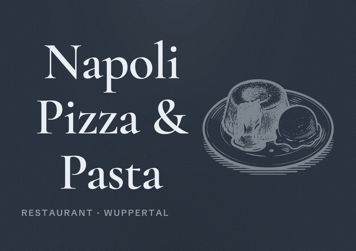 Illustriertes Poster von Napoli Pizza & Pasta, Restaurant in Wuppertal
