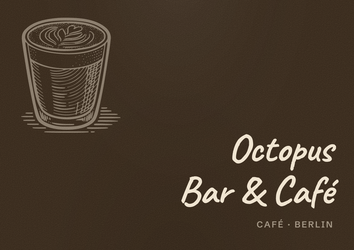 Illustriertes Poster von Octopus Bar & Café, Café in Berlin