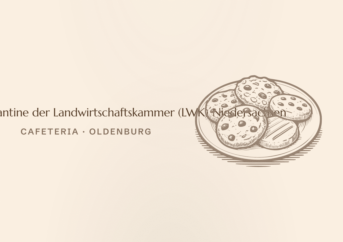 Illustriertes Poster von Öffentliche Kantine der Landwirtschaftskammer (LWK) Niedersachsen, Cafeteria in Oldenburg
