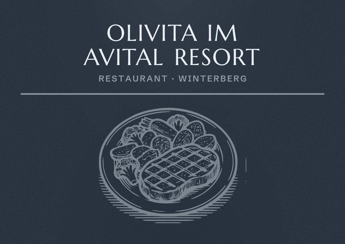 Illustriertes Poster von OliVita im Avital Resort, Restaurant in Winterberg