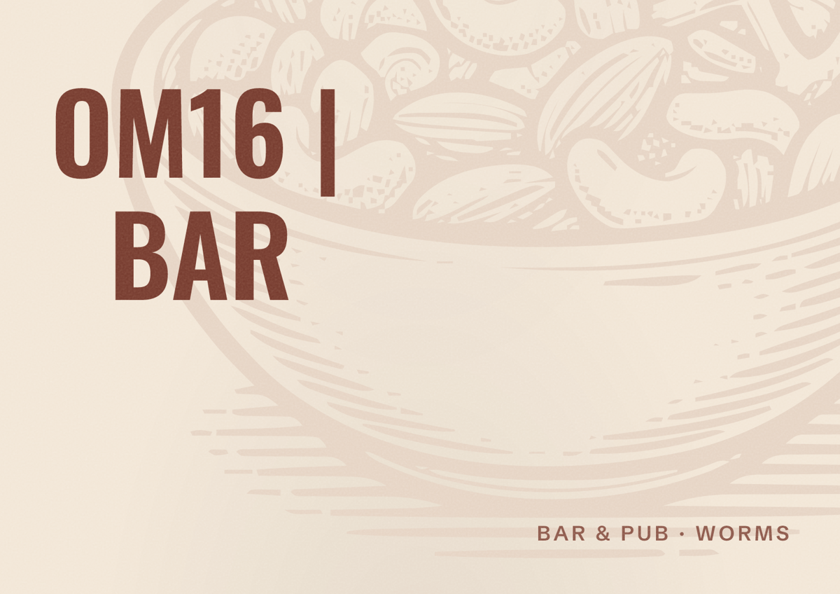 Illustriertes Poster von OM16 | BAR, Bar & Pub in Worms