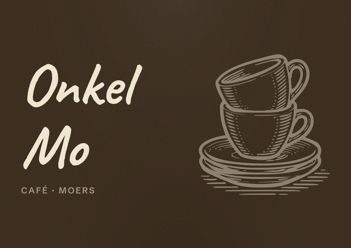 Illustriertes Poster von Onkel Mo, Café in Moers