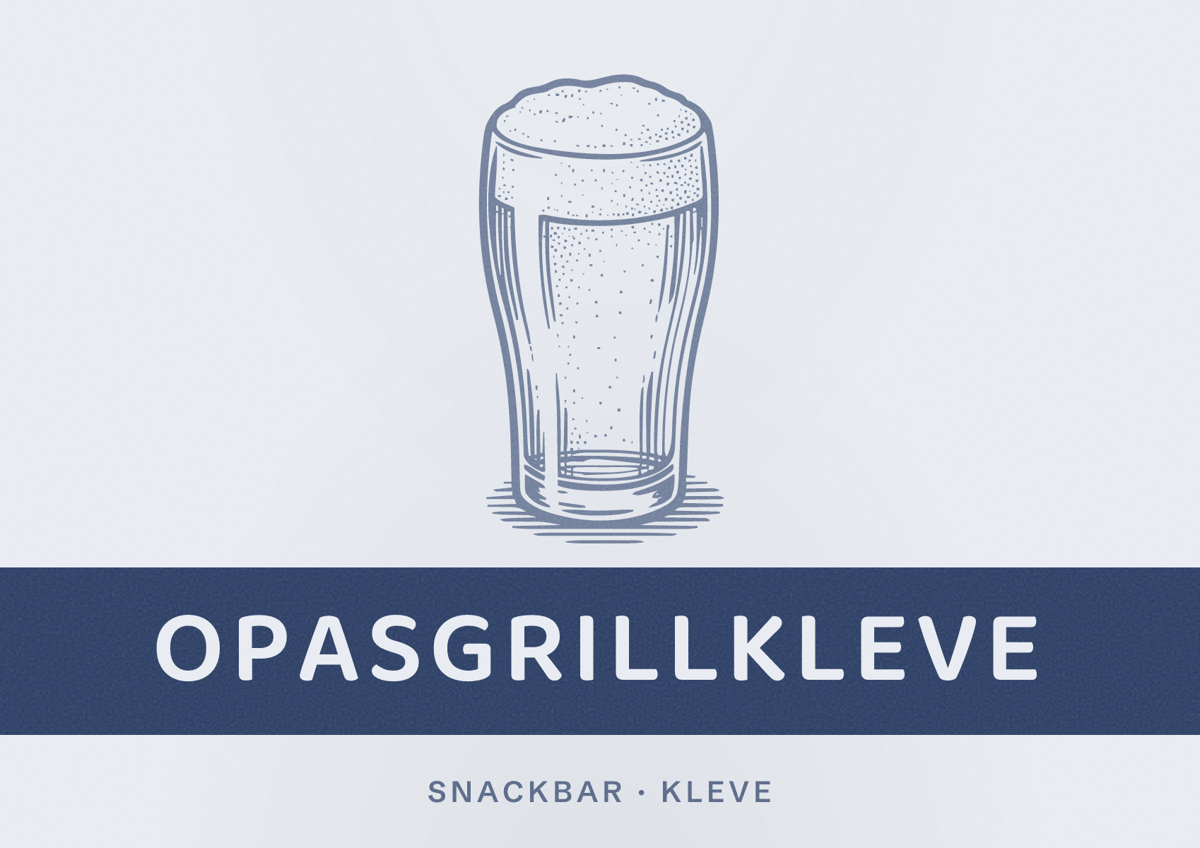 Illustriertes Poster von OpasGrillKleve, Snackbar in Kleve