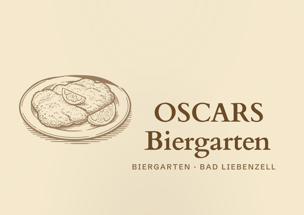 Illustriertes Poster von OSCARS Biergarten, Biergarten in Bad Liebenzell