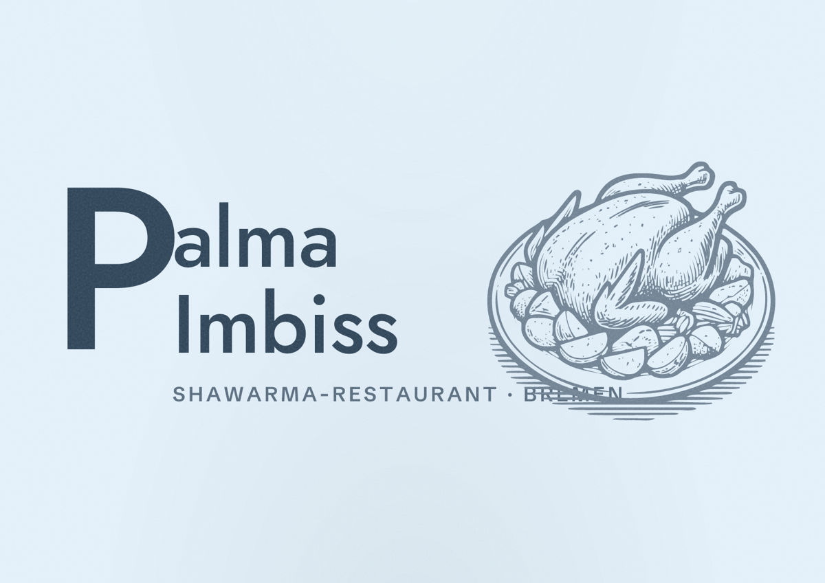 Illustriertes Poster von Palma Imbiss, Shawarma-Restaurant in Bremen