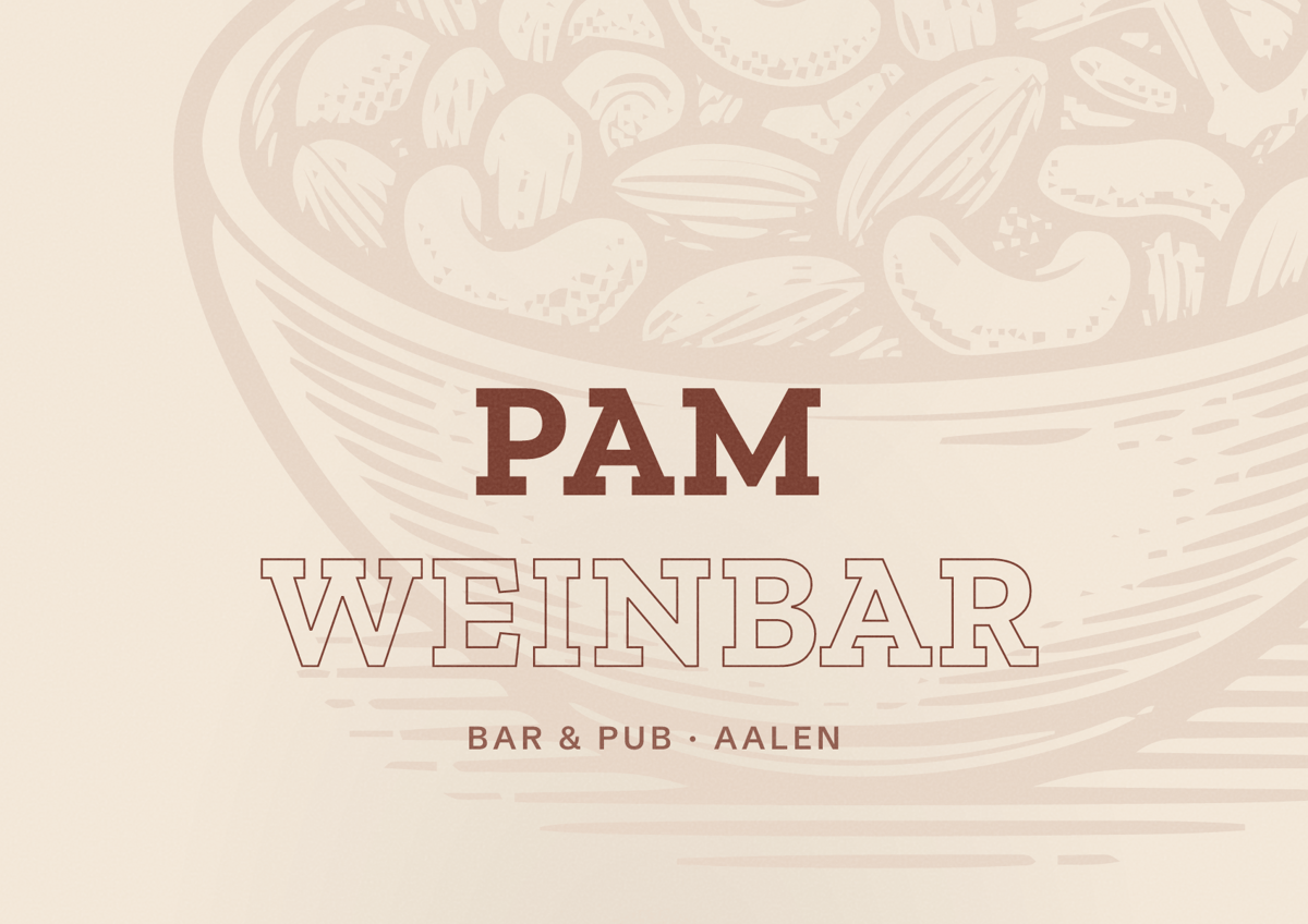 Illustriertes Poster von PAM Weinbar, Bar & Pub in Aalen