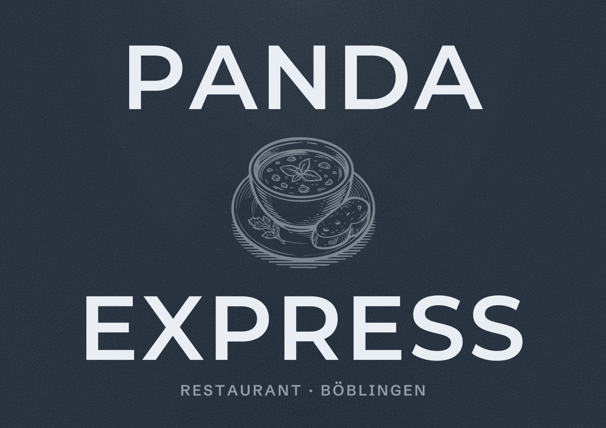 Illustriertes Poster von Panda Express, Restaurant in Böblingen