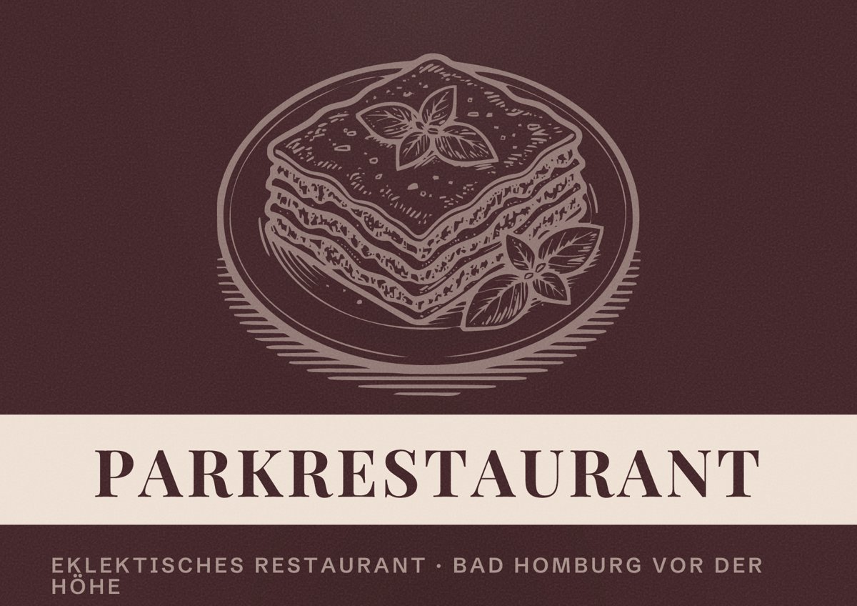 Illustriertes Poster von Parkrestaurant, Eklektisches Restaurant in Bad Homburg vor der Höhe
