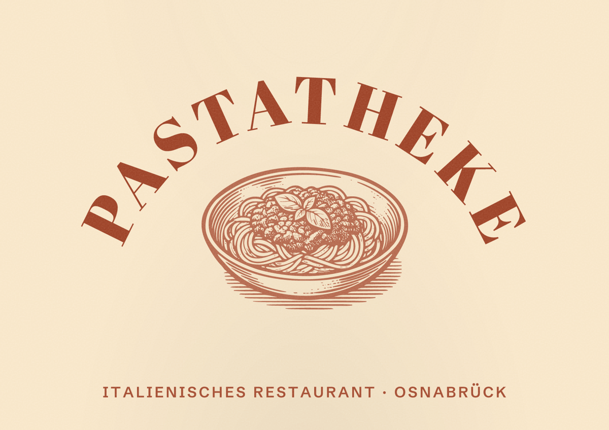 Illustriertes Poster von Pastatheke, Italienisches Restaurant in Osnabrück