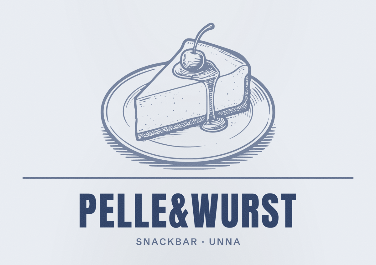 Illustriertes Poster von Pelle&Wurst, Snackbar in Unna