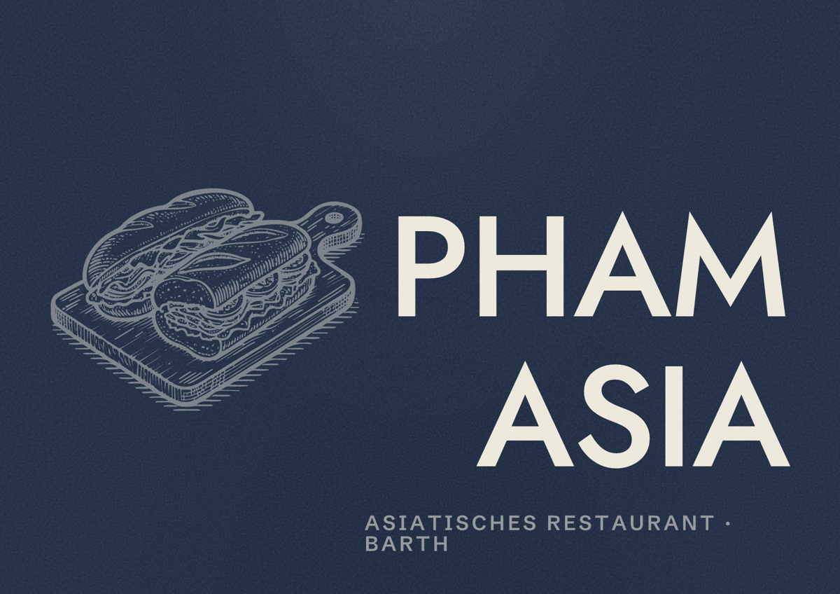 Illustriertes Poster von PHAM ASIA, Asiatisches Restaurant in Barth