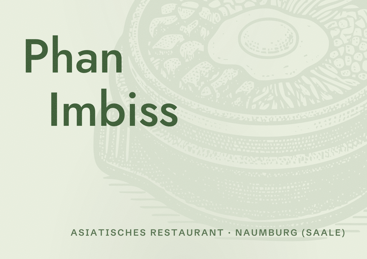 Illustriertes Poster von Phan Imbiss, Asiatisches Restaurant in Naumburg (Saale)