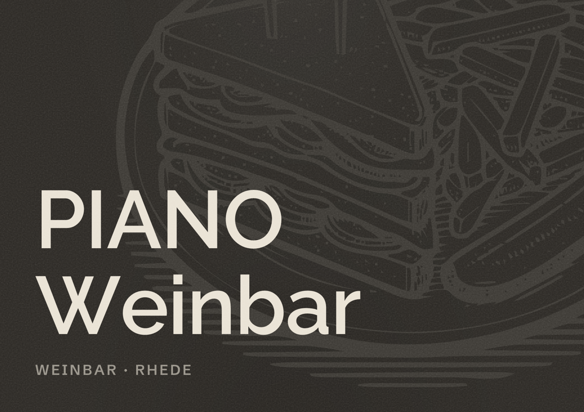 Illustriertes Poster von PIANO Weinbar, Weinbar in Rhede