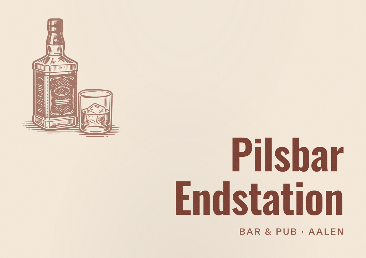 Illustriertes Poster von Pilsbar Endstation, Bar & Pub in Aalen