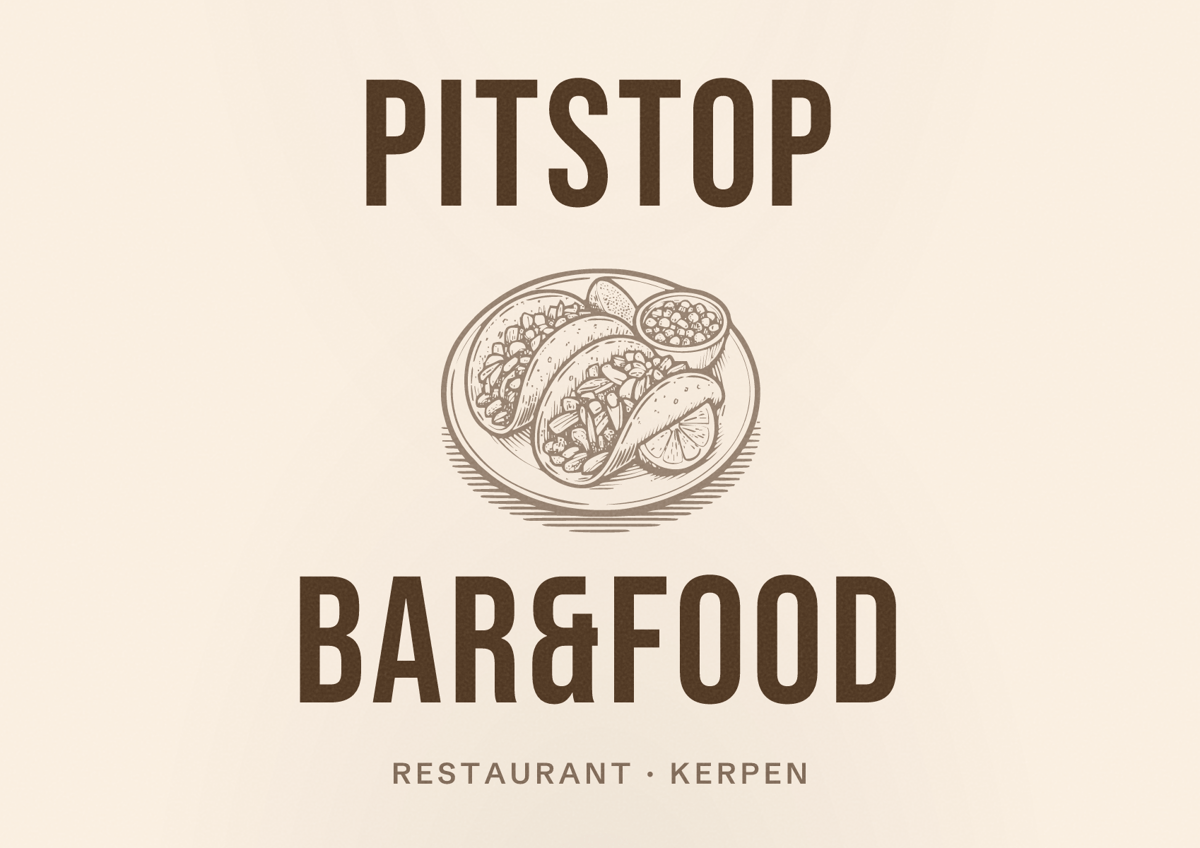 Illustriertes Poster von Pitstop Bar&Food, Restaurant in Kerpen