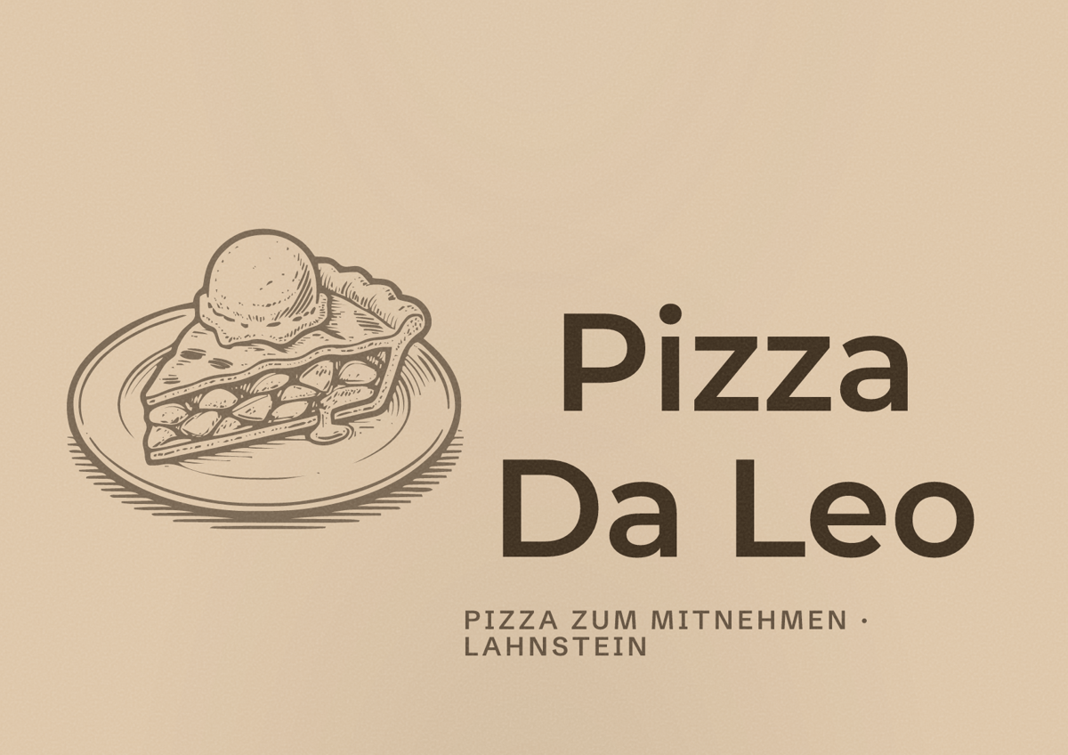 Illustriertes Poster von Pizza Da Leo, Pizza zum Mitnehmen in Lahnstein