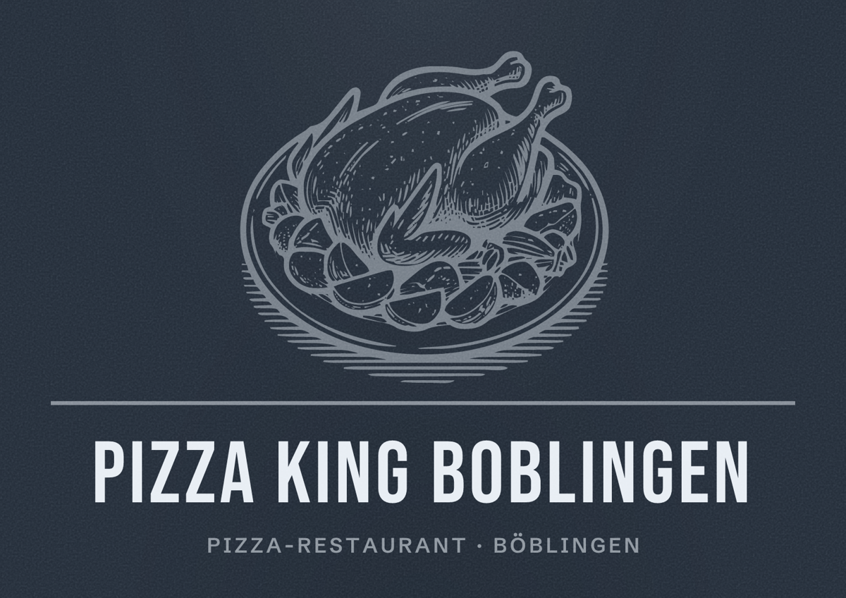 Illustriertes Poster von Pizza king Boblingen, Pizza-Restaurant in Böblingen