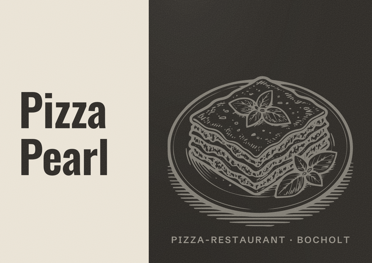 Illustriertes Poster von Pizza Pearl, Pizza-Restaurant in Bocholt
