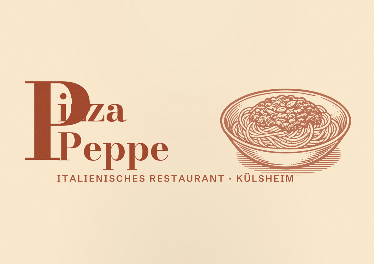 Illustriertes Poster von Pizza Peppe, Italienisches Restaurant in Külsheim