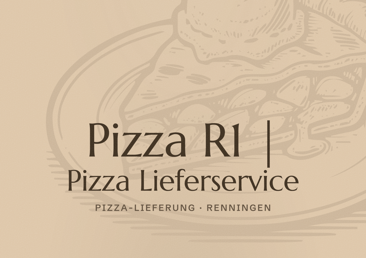 Illustriertes Poster von Pizza R1 | Pizza Lieferservice, Pizza-Lieferung in Renningen