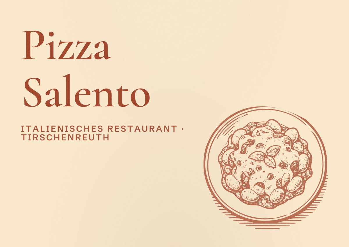 Illustriertes Poster von Pizza Salento, Italienisches Restaurant in Tirschenreuth