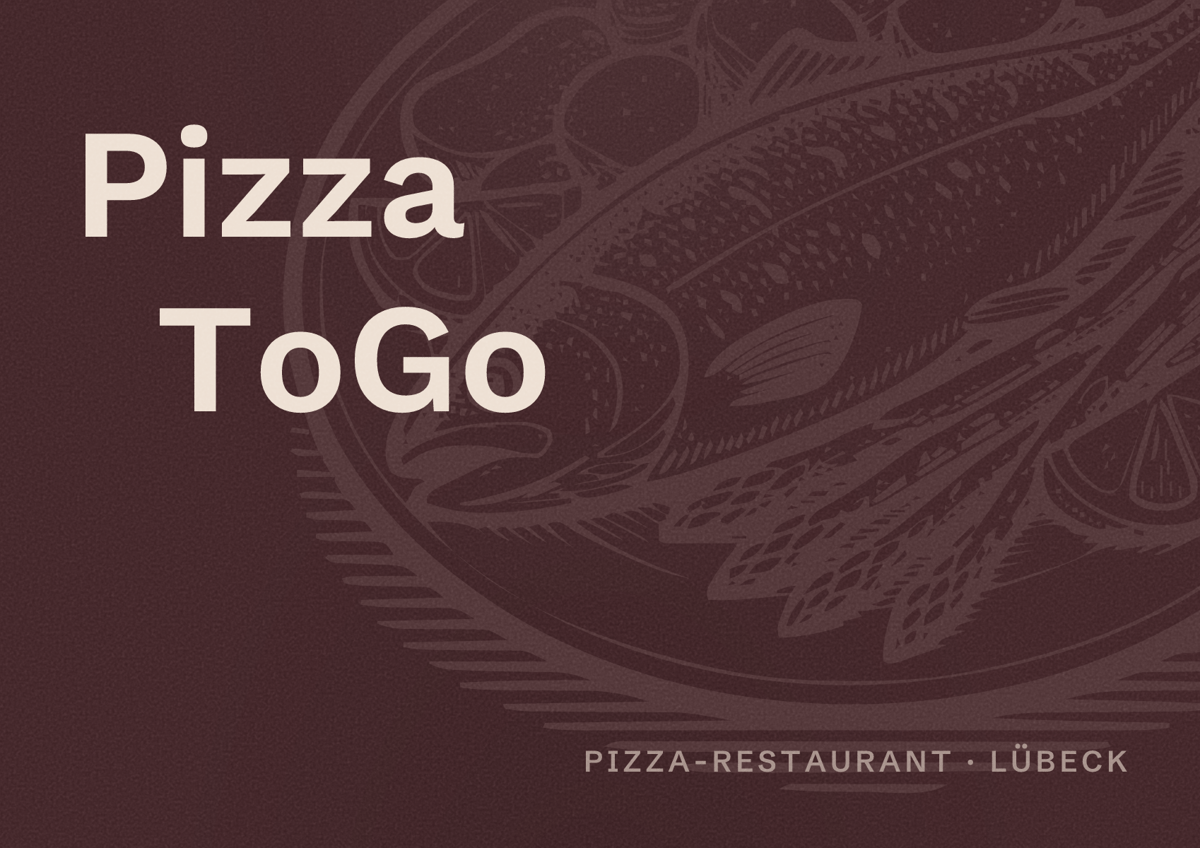 Illustriertes Poster von Pizza ToGo, Pizza-Restaurant in Lübeck