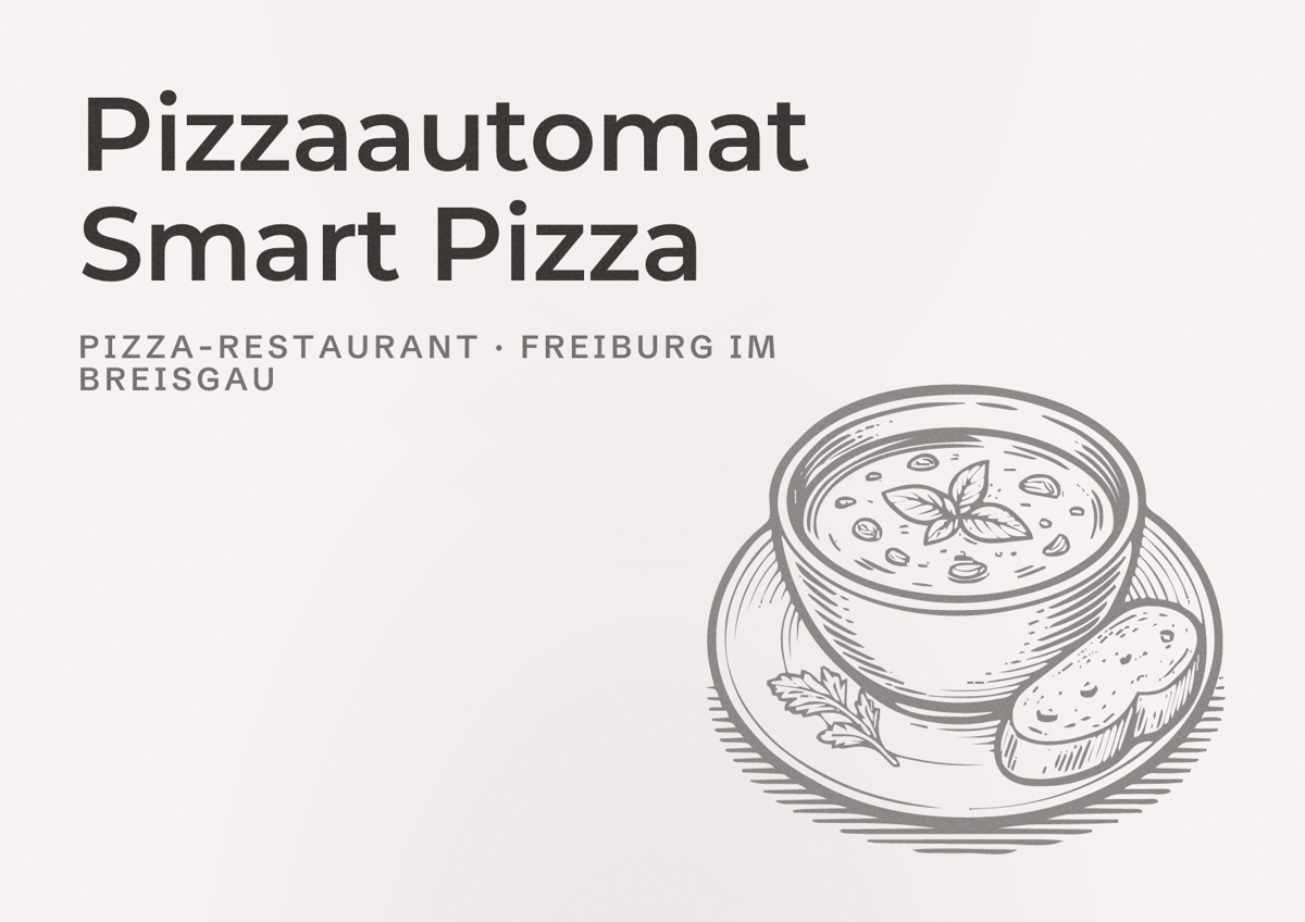 Illustriertes Poster von Pizzaautomat Smart Pizza, Pizza-Restaurant in Freiburg im Breisgau
