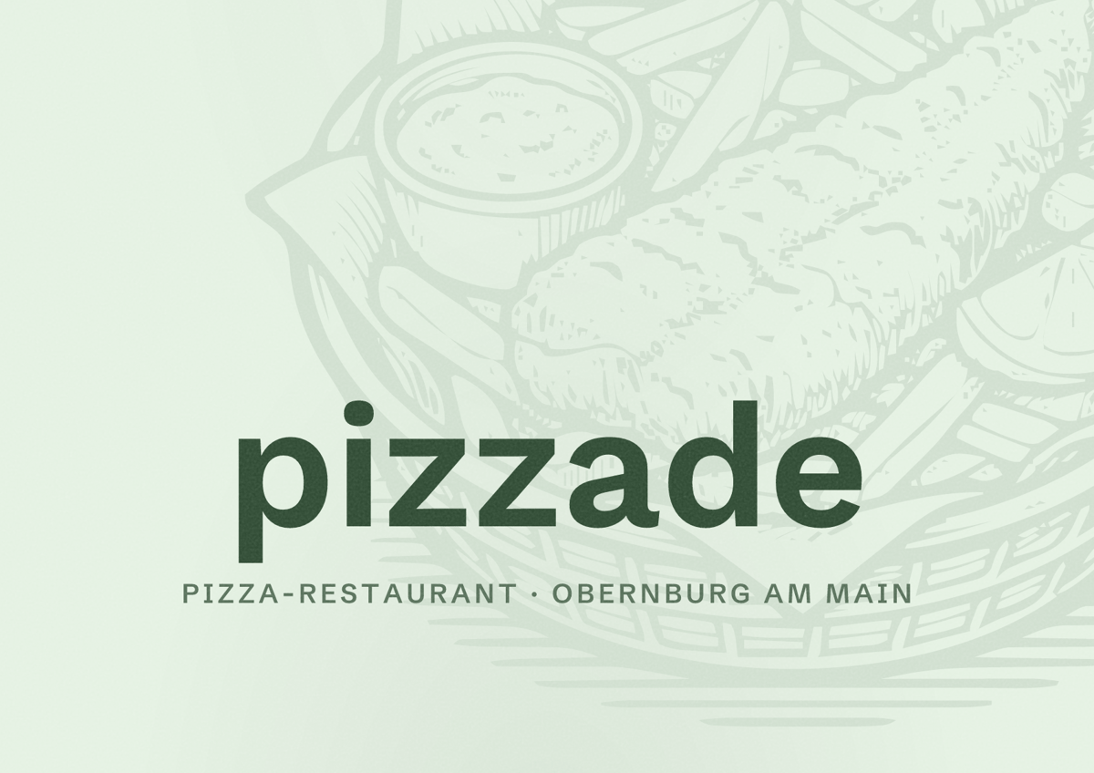 Illustriertes Poster von pizzade, Pizza-Restaurant in Obernburg am Main