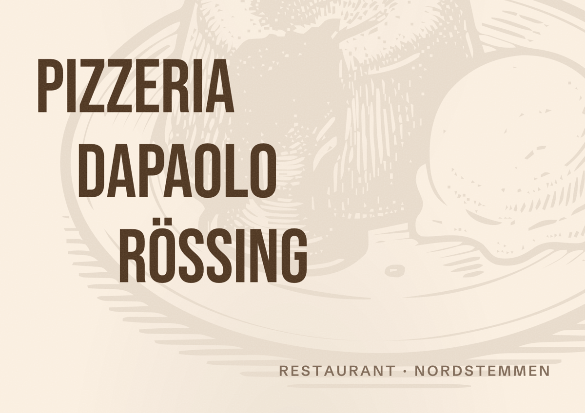 Illustriertes Poster von Pizzeria DaPaolo Rössing, Restaurant in Nordstemmen