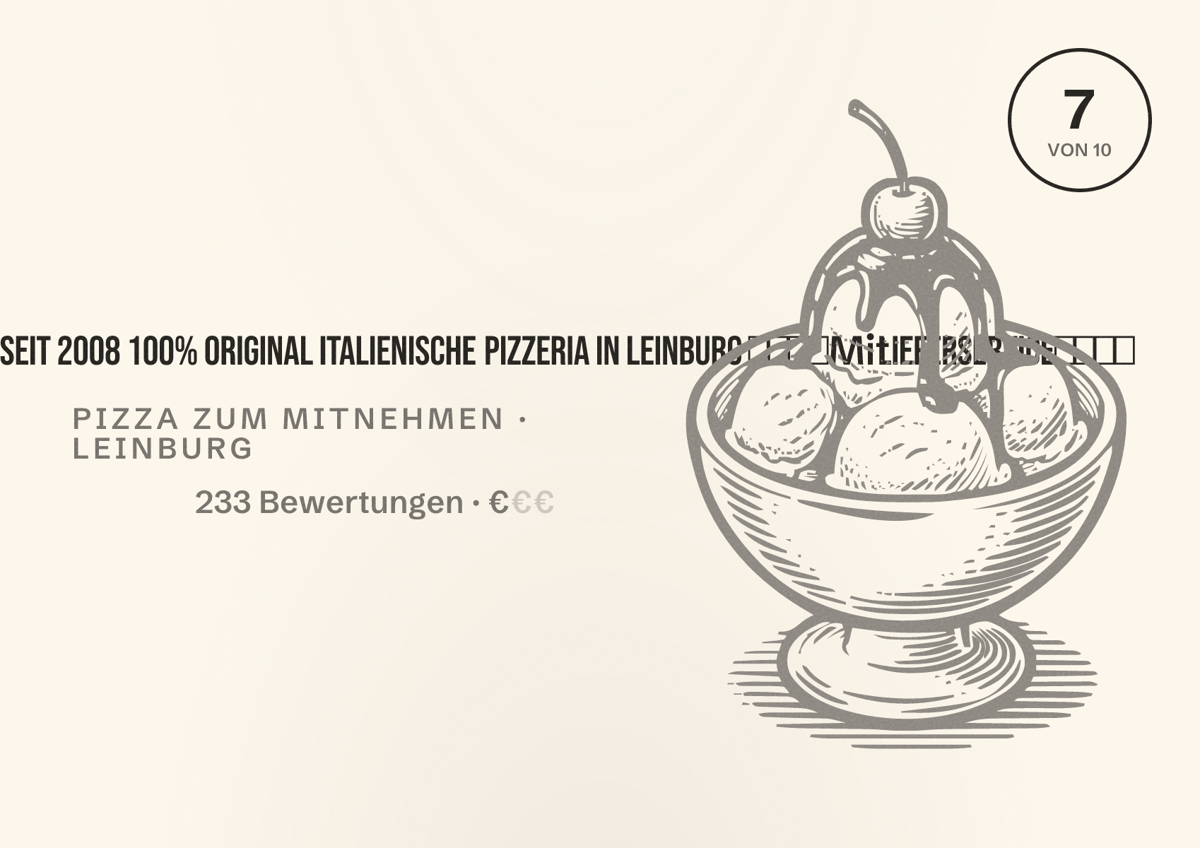 Illustriertes Poster von Pizzeria Trattoria Da Cosimo seit 2008 100% original Italienische Pizzeria in Leinburg ❗️❗️Mit Lieferservice❗️❗️, Pizza zum Mitnehmen in Leinburg: Bewertung 7 von 10 aus 233 Bewertungen, Preisniveau €
