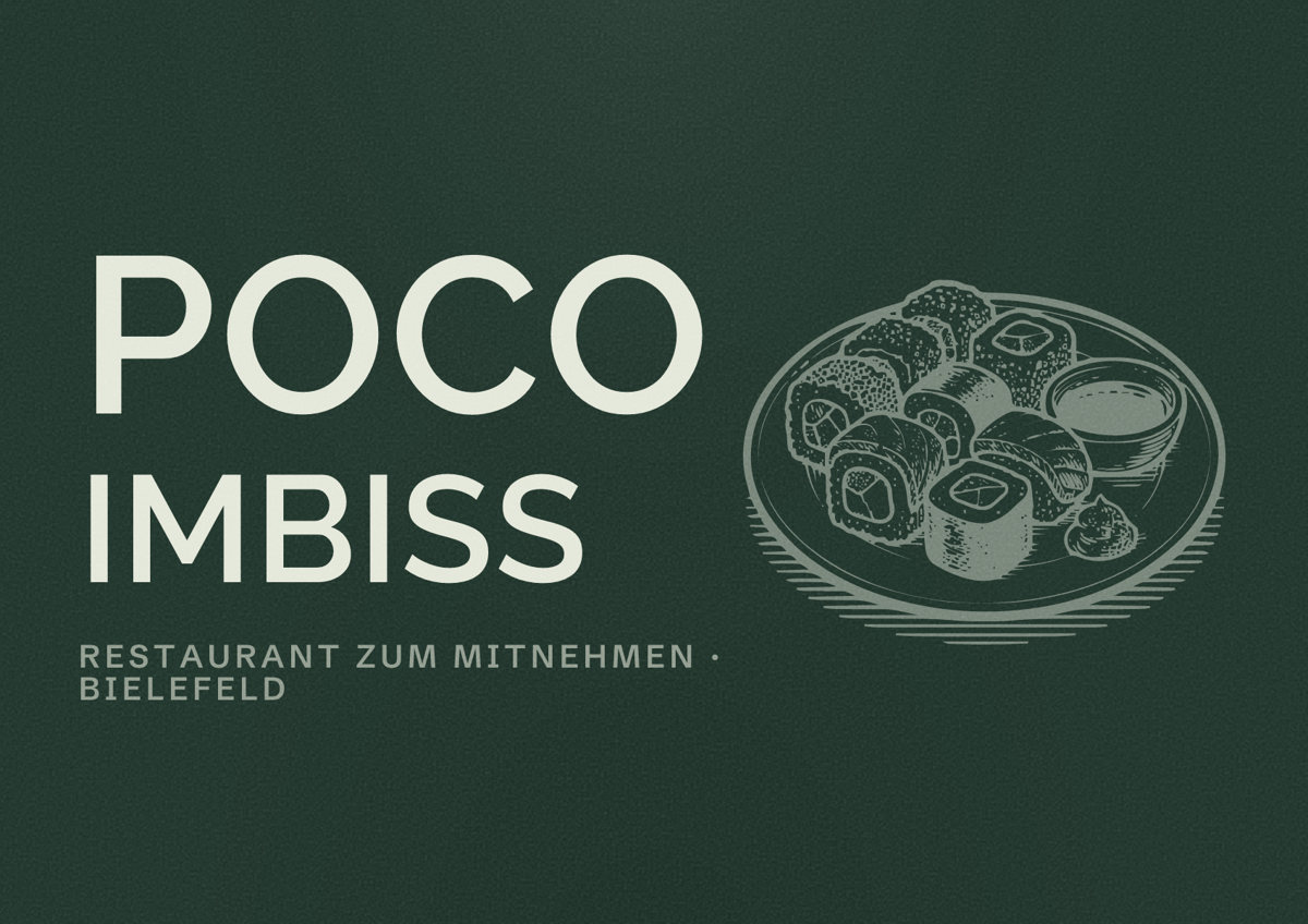Illustriertes Poster von Poco Imbiss, Restaurant zum Mitnehmen in Bielefeld