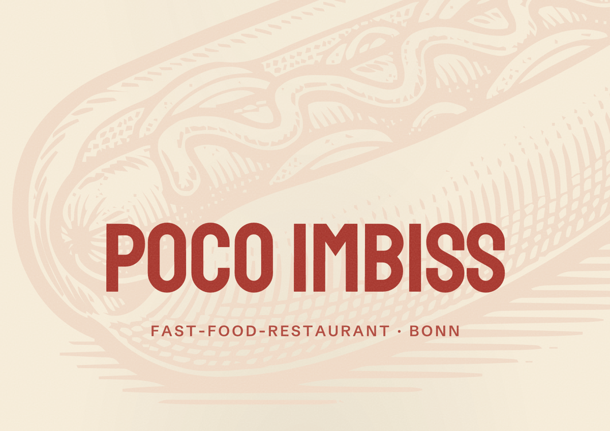 Illustriertes Poster von POCO IMBISS, Fast-Food-Restaurant in Bonn