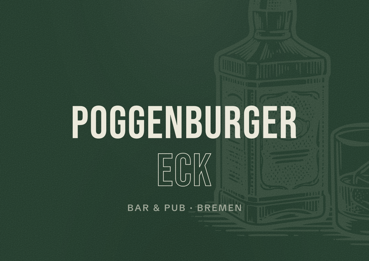 Illustriertes Poster von Poggenburger Eck, Bar & Pub in Bremen