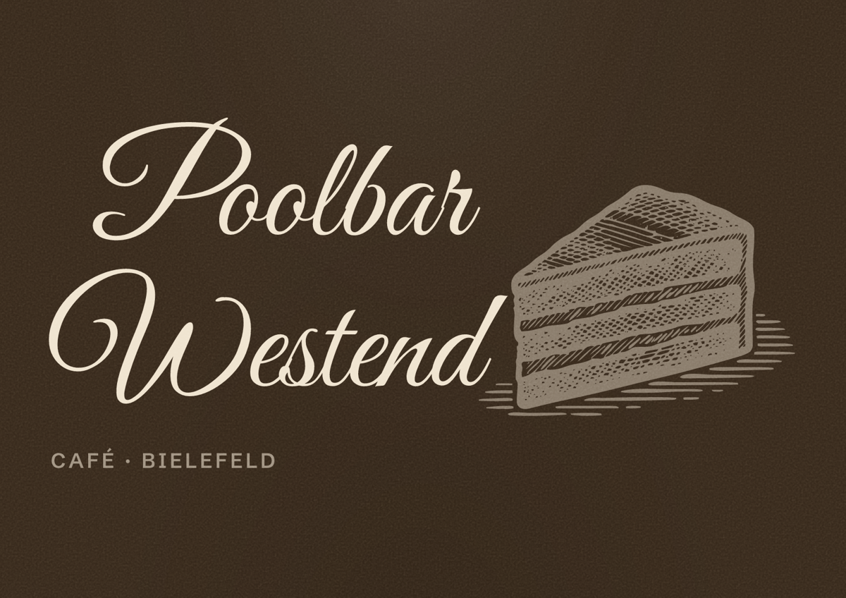 Illustriertes Poster von Poolbar Westend, Café in Bielefeld