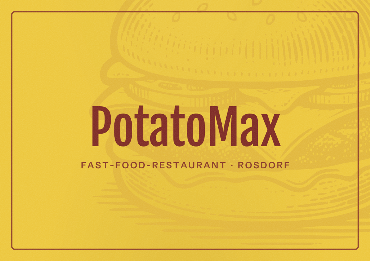 Illustriertes Poster von PotatoMax, Fast-Food-Restaurant in Rosdorf