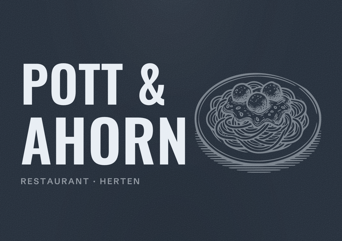 Illustriertes Poster von Pott & Ahorn, Restaurant in Herten