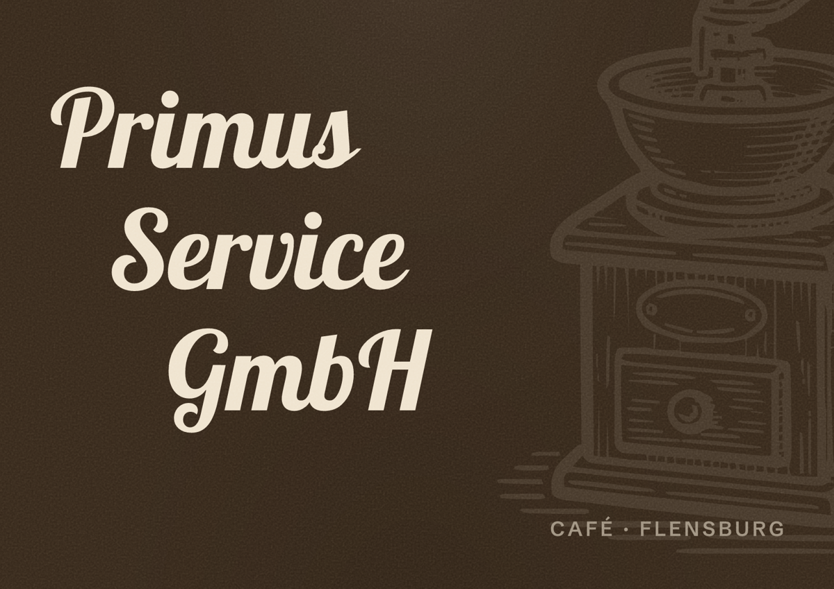 Illustriertes Poster von Primus Service GmbH, Café in Flensburg