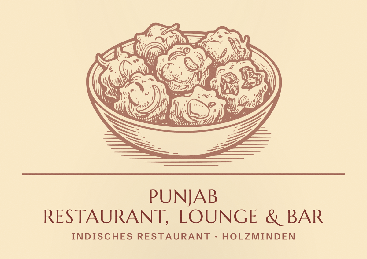Illustriertes Poster von Punjab Restaurant, Lounge & Bar, Indisches Restaurant in Holzminden