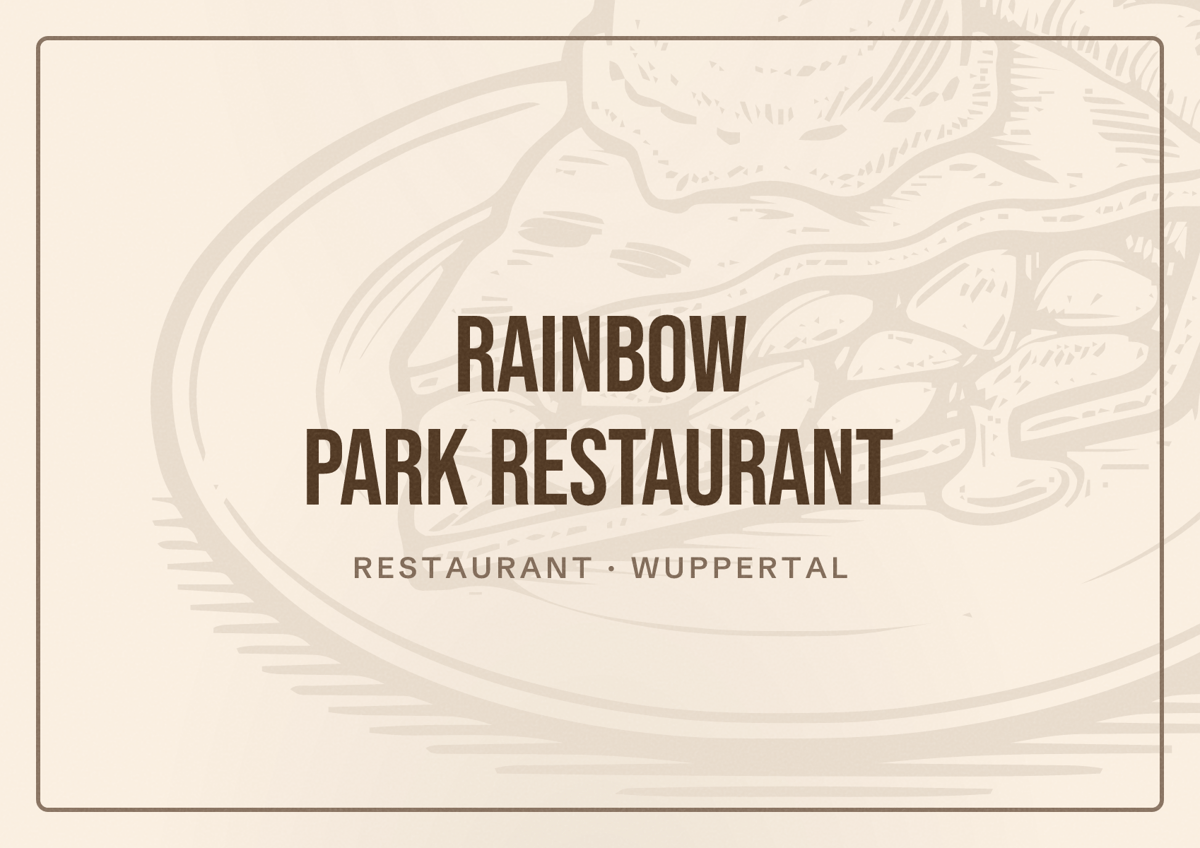 Illustriertes Poster von Rainbow Park Restaurant, Restaurant in Wuppertal