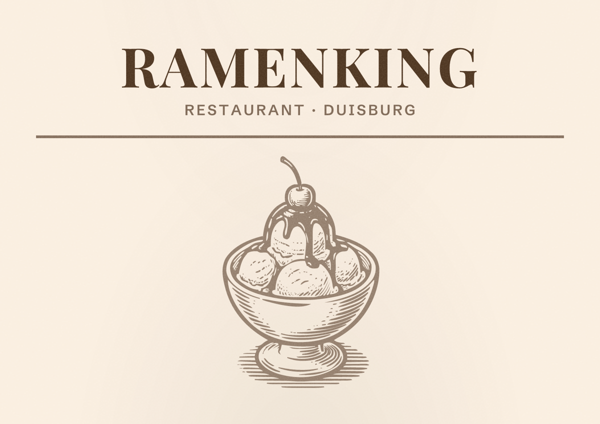 Illustriertes Poster von Ramenking, Restaurant in Duisburg