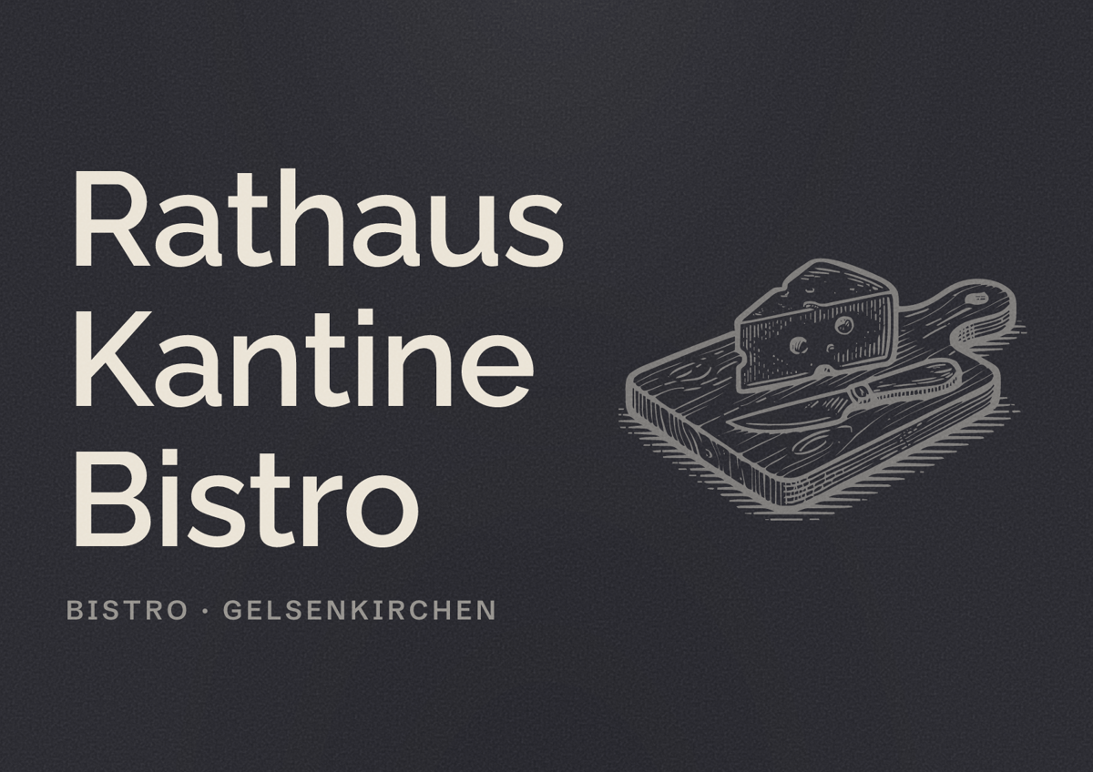Illustriertes Poster von Rathaus Kantine Bistro, Bistro in Gelsenkirchen