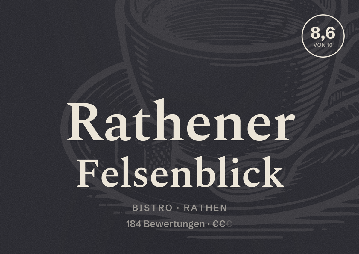 Illustriertes Poster von Rathener Felsenblick, Bistro in Rathen: Bewertung 8,6 von 10 aus 184 Bewertungen, Preisniveau €€