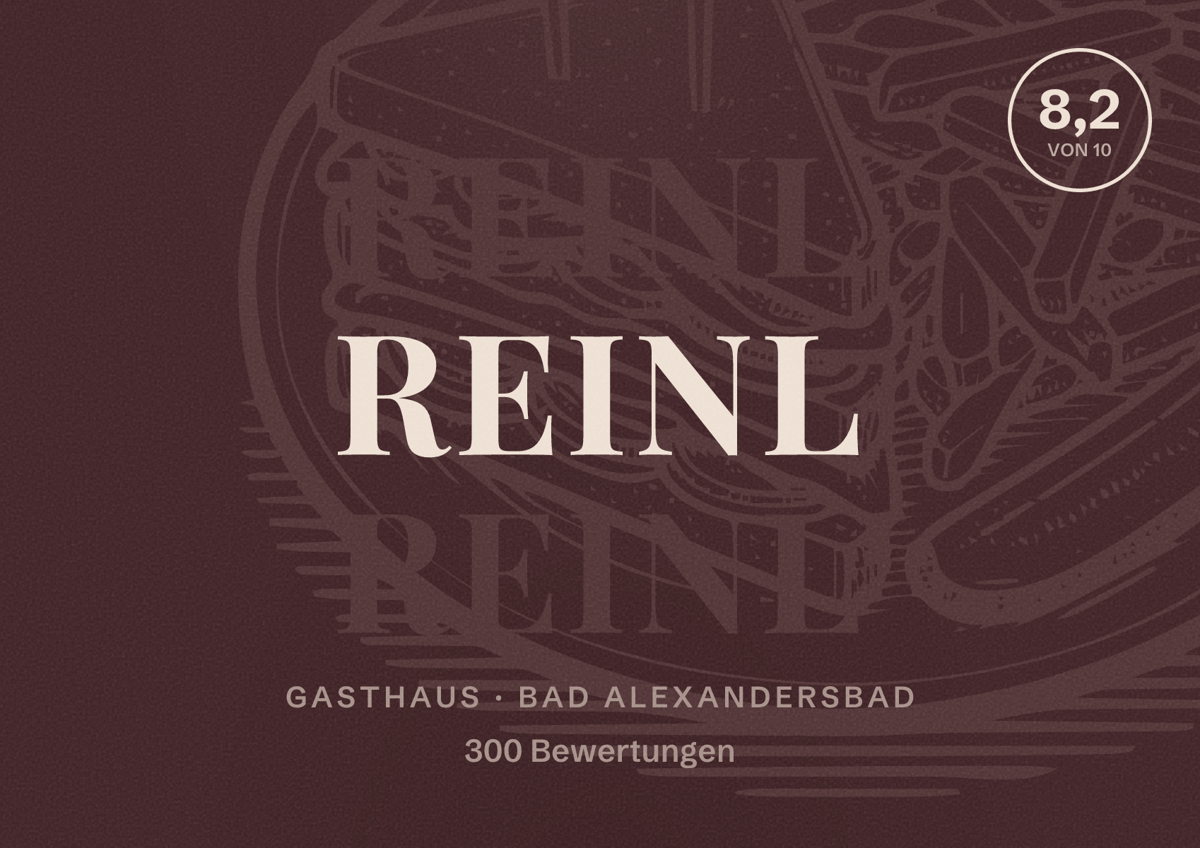 Illustriertes Poster von Reinl, Gasthaus in Bad Alexandersbad: Bewertung 8,2 von 10 aus 300 Bewertungen