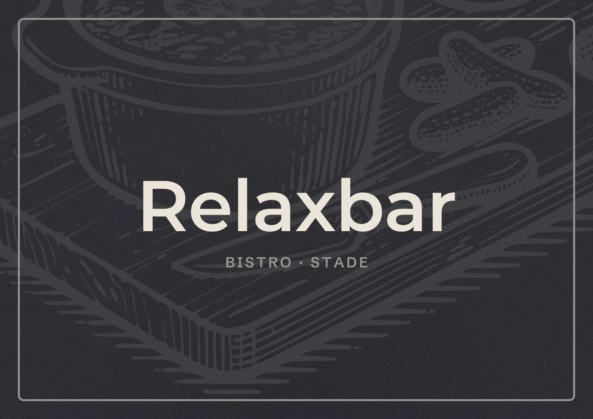 Illustriertes Poster von Relaxbar, Bistro in Stade